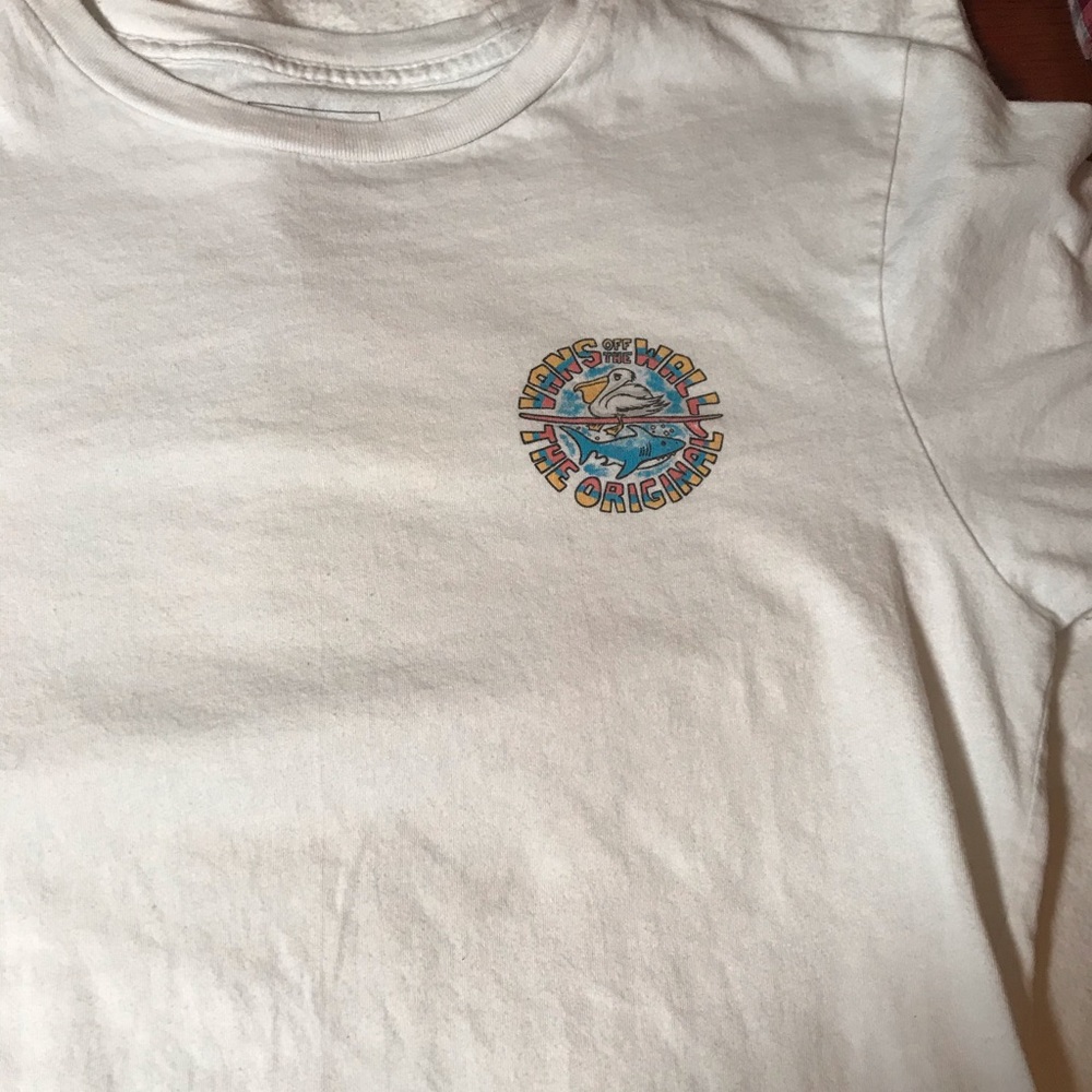 Vans of the wall shark and bird youth t shirts